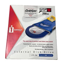 Iomega Zip 250MB External Disk Drive Untested With Cosmetic Damage