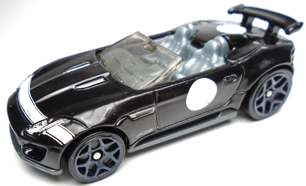 2016 HOT WHEELS HW EXOTICS '15 JAGUAR F-TYPE PROJECT 7 BLACK DIECAST 2 5/8" CAR