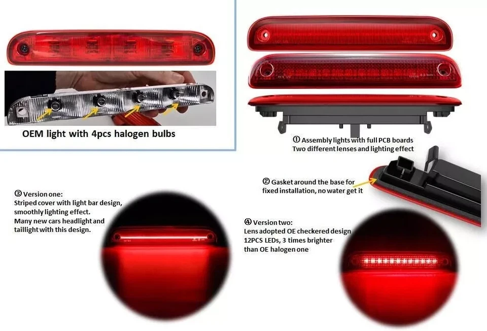 LED brake light Ducato, Relay, Boxer, 2006-2025 Smoke LED Light Bar Style - Image 4 of 4