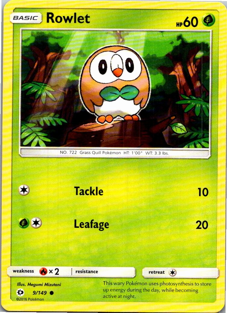 Rowlet SM01 SM Base Set 9/149