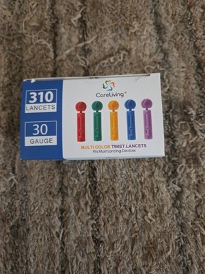 CareLiving Multi Color Twist Lancets 30 Gauge 310 Count