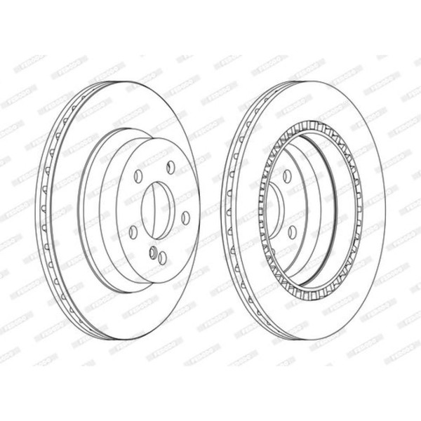 Ferodo 2X Bremsscheibe Hinten Ø300Mm BelüFtet FüR Mercedes-Benz Glk-Klasse X204-image