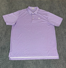 Peter Millar Summer Comfort Purple Polo Shirt Men's Size XXL With "B"Logo