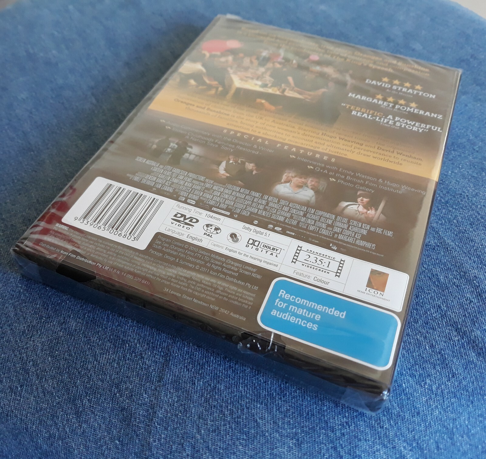 ORANGES AND SUNSHINE (2010) DVD 2011 AUS (Region 4) NEW & SEALED Hugo