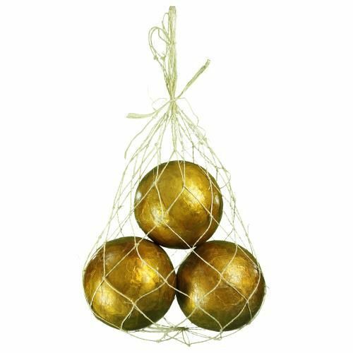 4" DECORATIVE ORBS S/3 ~ DECORATIVE BALLS ~ DECORATIVE SPHERES ~ CAPIZ ~ ORBS - Picture 1 of 1