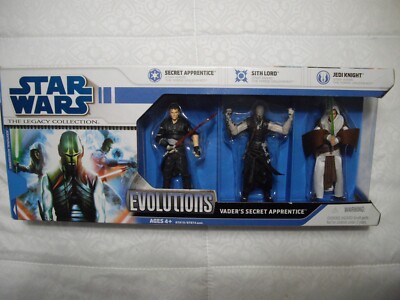RARE 2008 STAR WARS EVOLUTIONS VADER'S SECRET APPRENTICE FIGURE SET MINT SEALED