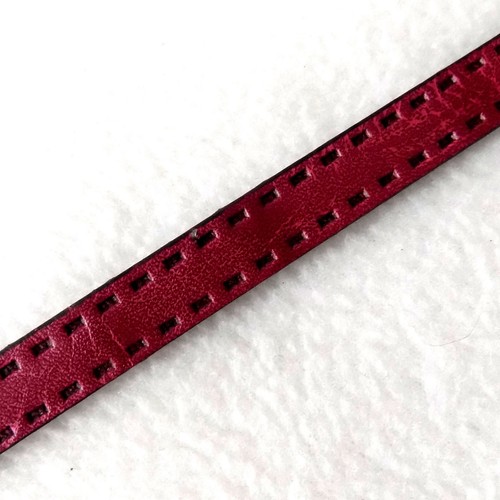 Faux Leather Strap Handle Belt Trim with Stitch Detail 1cm 10mm x 3 METRES - Picture 3 of 8