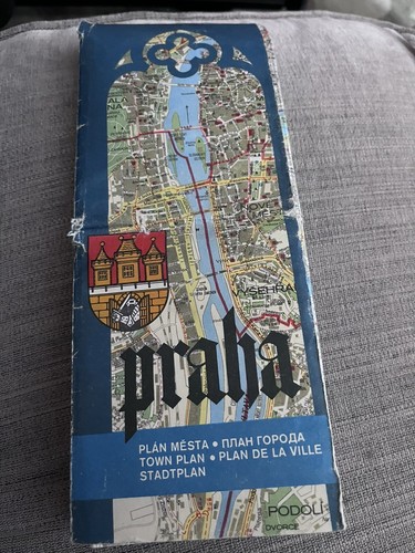 1979 Map Of Prague Czechoslovakia
