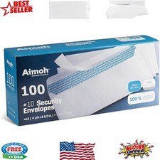 100 Count Security Envelopes | No Window, Self-Seal for Safe Mailing
