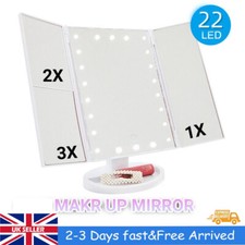 LED Folding Touch Screen Make up Mirror Magnifying Makeup Cosmetic Shaving ??
