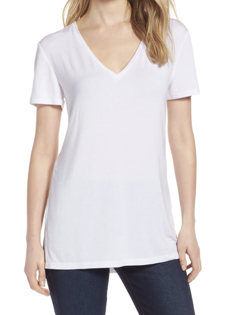 NORDSTROM Halogen Womens T-Shirt White 