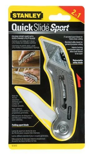 STANLEY 10 813 QUICKSLIDE SPORT 2 IN 1 RETRACTABLE UTILITY POCKET