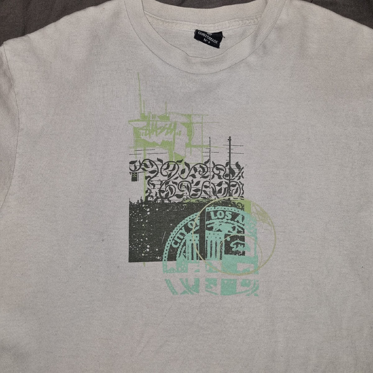 Rare 2003 Stussy X HOF Customade No.2 T Shirt Large L.A. Chapter 