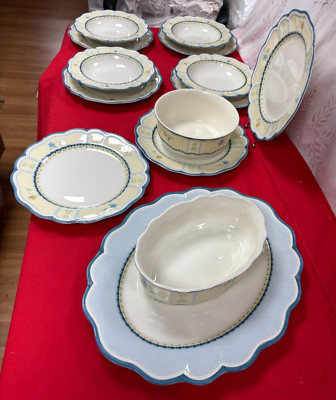 NEW-Set Of 14 PCS- Lenox Porcelain Provencal Garden Blossom -Plates/Bowls/Servin