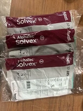 ( 3-pair ) Ansell Sol-Vex Nitrile Glove Chemical Resistant Straight Cuff 9/Large