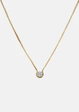 1.75ct Round cut GIA VS1 Lab Grown Diamond 18k Gold Solitaire Trace Necklace