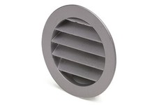 External Weather Louvre With Mesh, Fixed Wall Grille, Extract, Circle Vent Cover