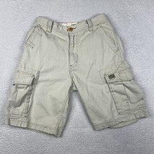 Vintage Levis Shorts Mens 32 Fits 30 Beige Cargo Y2K Pockets Workwear Canvas