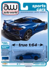2022 AUTO WORLD 1:64 *PREMIUM 2B* Elkhart Lake Blue 2020 Chevy Corvette NIP!