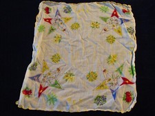 Vintage Hankie Eastern Star Masonic OES Lady's Handkerchief Sp