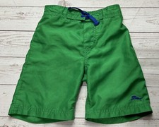 Tommy Bahama Boys Youth Green Polyester Swim Shorts Drawstring Size 5