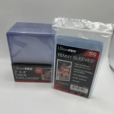 Ultra Pro 3X4 Thick 55pt Toploaders 1 Pack of 25 toploaders AND 100 Sleeves