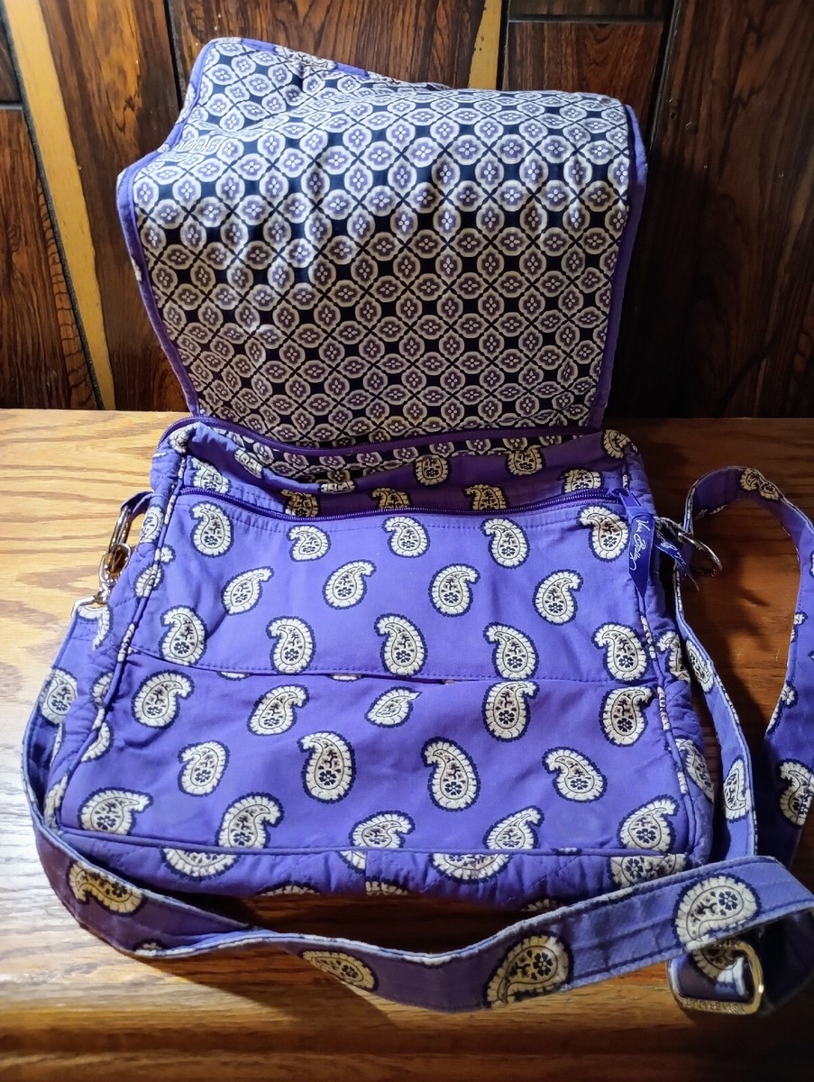 Vera Bradley Simply Violet Purple Paisley Mailbag Crossbody  display picture 3