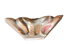 Fragment de frise en bois polychrome XVIIIe