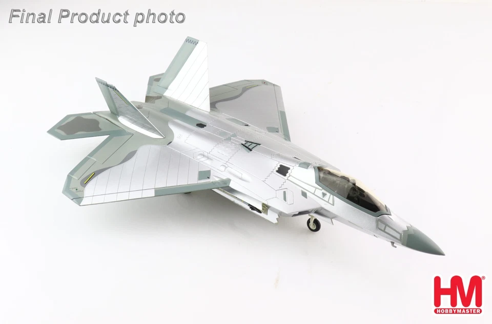 Hobby Master 1/72 HA2823 Lockheed F-22A Raptor USAF 422nd TES vernice a specchio - Immagine 3 di 4