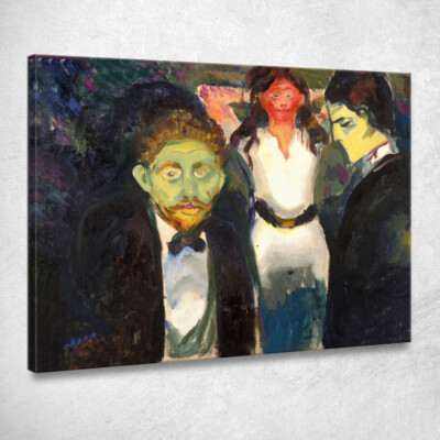 Eifersucht Edvard Munch, em26 drucken auf leinwand