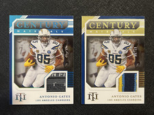Antonio Gates - PLATINUM #1/1 (ONE OF ONE) + PRIME /49 GAME-WORN JERSEY MATERIAL