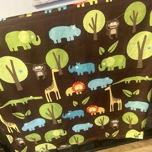 Circo Jungle Safari Fabric Shower Curtain kids bath 72x72 brown