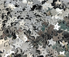 2,000 pcs 10mm Metallic Silver Star Shaped Loose Sequins Sewing Crafts