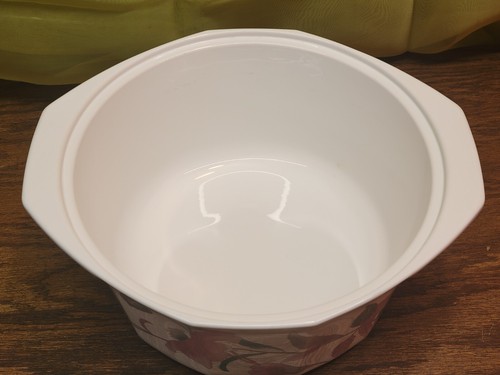 Mikasa Silk Flowers AA009 Fire & Ice N56 Vintage HTF 2 Quart Casserole 8 1/2" - Picture 3 of 24