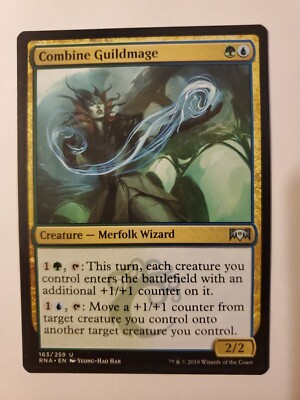 MTG Magic The Gathering Card Combine Guildmage Creature Merfolk Wizard  Green Blu | eBay