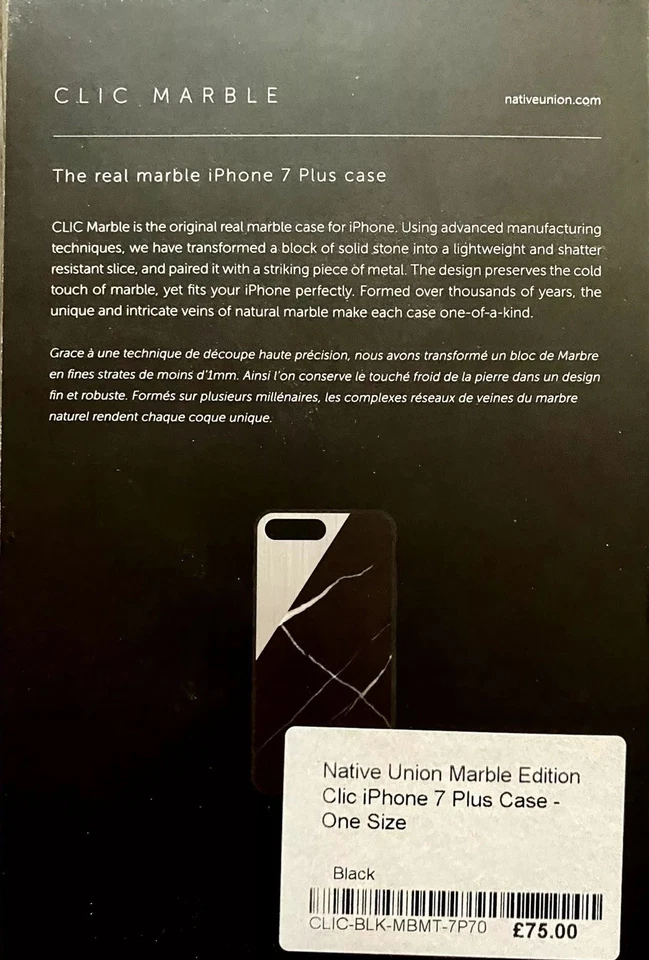 FUNDA NATIVE UNION CLIC AUTÉNTICA MÁRMOL IPHONE 7 PLUS Foto 4 de 4