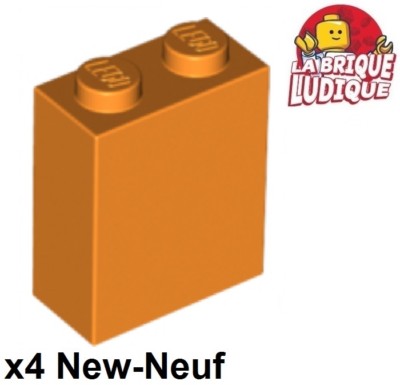 Lego 4x Stein Brick 1x2x2 Säule Säule Inside Stud Holder orange 3245c NEU