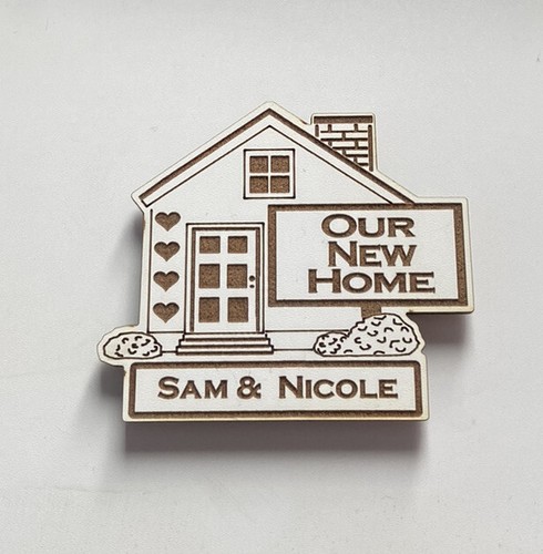 Calamita frigo rustica legno nuova casa scalda casa personalizzata cuore prima - Foto 1 di 3