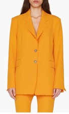 Frame Oversize Raw Edge Blazer Sz M Retail $648