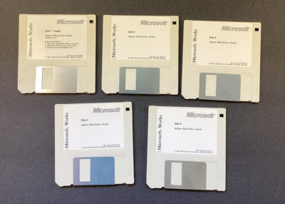 Vtg 1992 Microsoft Works 3.0 Macintosh Computer Software 3.5'' Floppy Diskettes