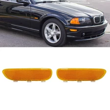 Amber Front Bumper Side Marker Reflector For 00-03 BMW E46 2D Coupe 01-06 E46 M3
