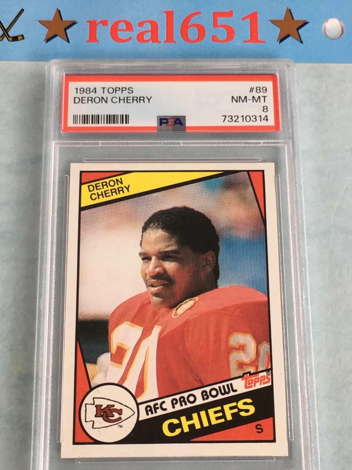 1984 Topps Pro Bowl #89 DERON CHERRY Rookie | PSA 8 NM-MT | KC Chiefs RC