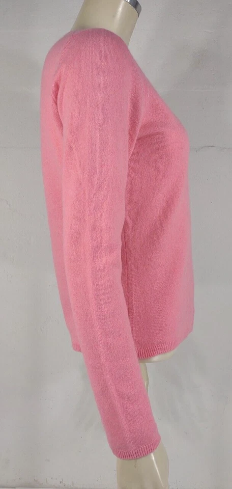 Folio Rosa 100% Cachemira Cuello Redondo Jersey Suéter Damas Pequeño Foto 3 de 4