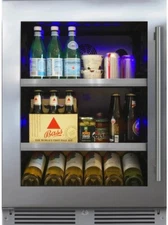 XO XOU24BCGSL 24" GLASS DOOR UNDERCOUNTER BEVERAGE CENTER IN STAINLESS STEEL