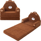 Foldable Bear Chair Kids Couch Sofa Recliner For Toddler Girls Boys Playroom 