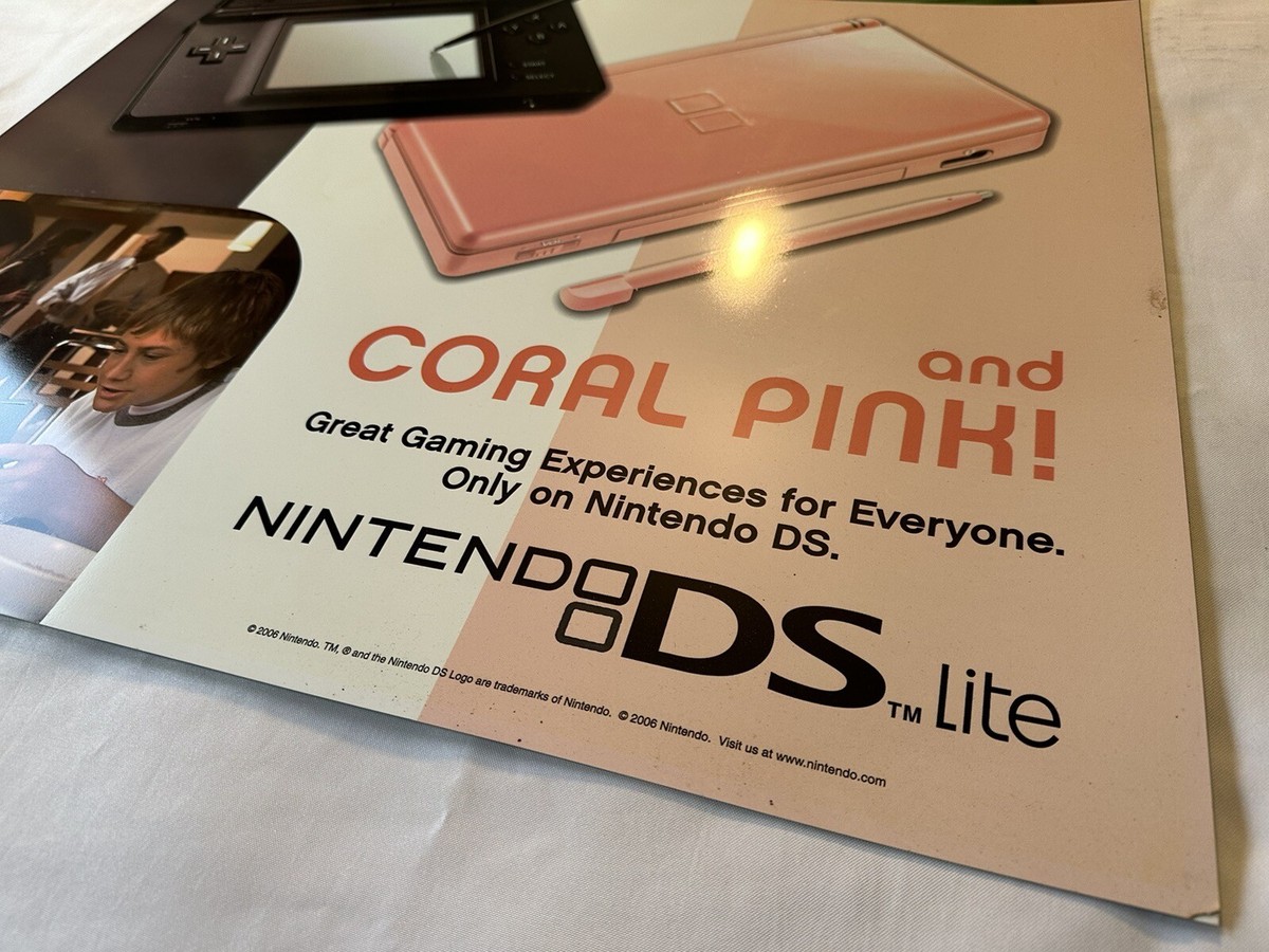 2006年ニンテンドーDSポスター Rare Nintendo DS Lite Store Display Large Poster 30X36