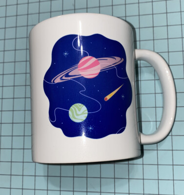 Outer Space Planets and Stars Coffee Tea Mug Cup 11 Oz Ceramic by Mugzan