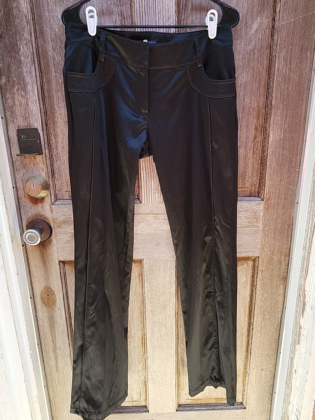 Ungaro Fever Women's Dress Black Pants Size 46  10-US Made In Italy Cotton Poly
