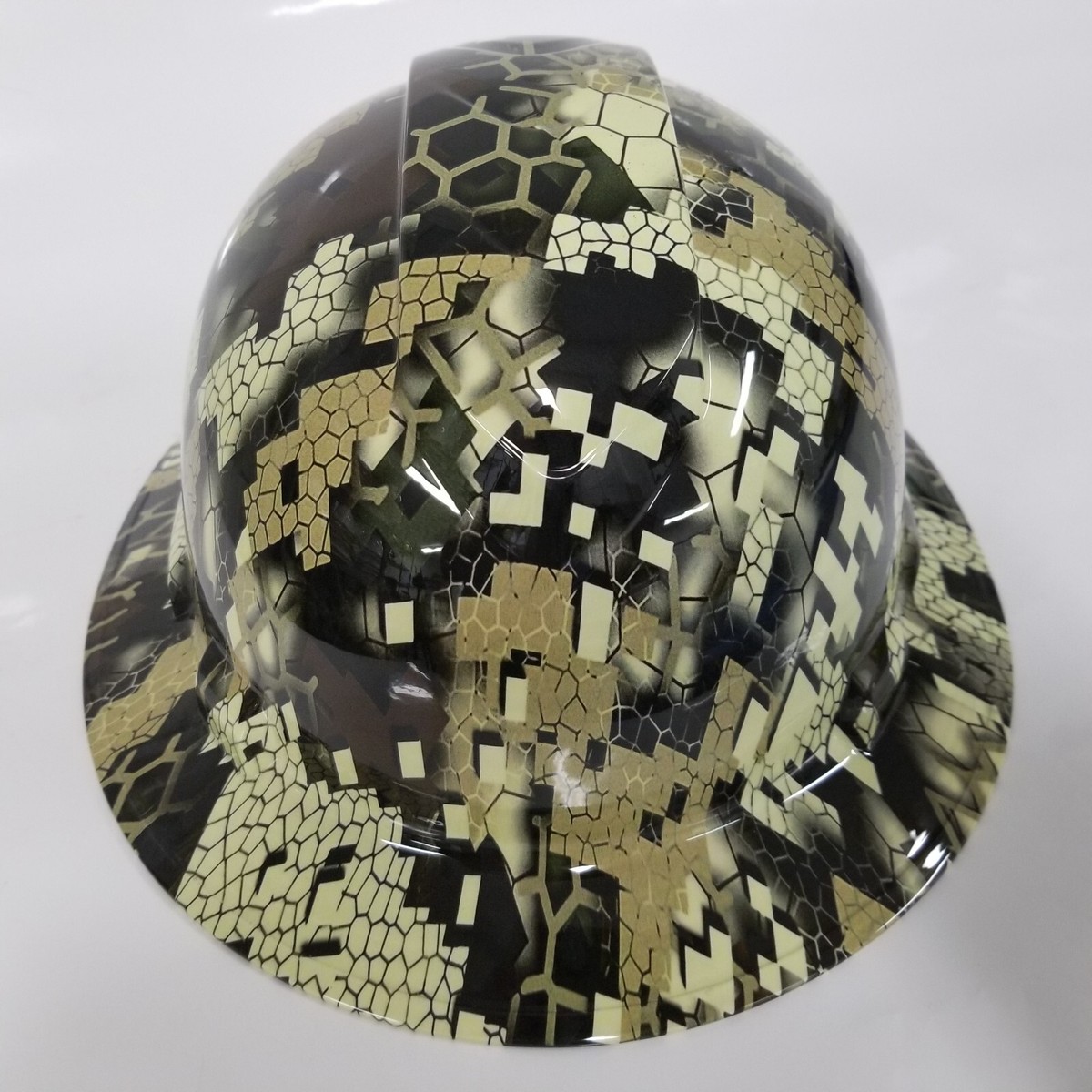 full brim hard hat custom hydro dipped IN DESOLVE WING CAMO DESERT 🏜 NEW