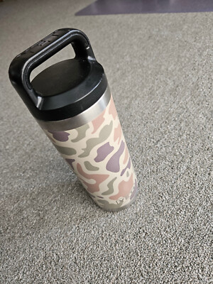 Camo Yeti Rambler 18 Oz Bottle with Lid Old School Camo Discontinued!  888830040553|